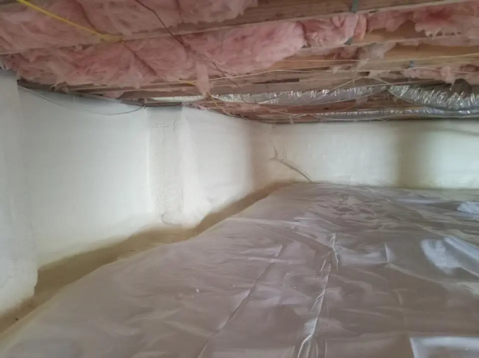 Crawl space encapsulation with closed-cell spray foam for Attic Insulation in DuPont